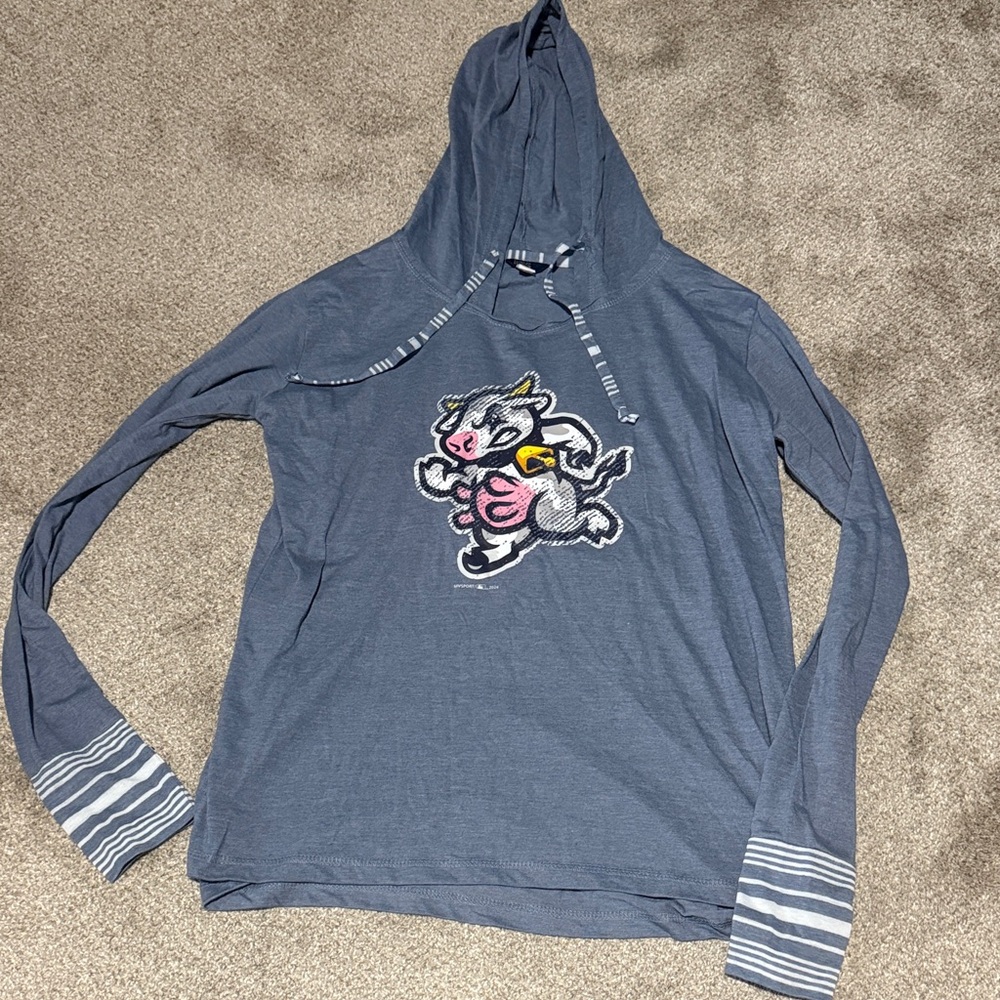 Women’s timber rattlers udder tugger long sleeve hooded tshirt